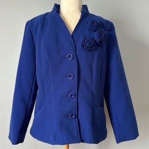 Spense Blue Royal Women’s Blazer Jacket  Size Medium
